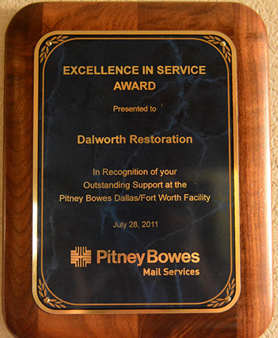 Pitney Bowes Excellence in Service Award Pitney Bowes Excellence in Service Award