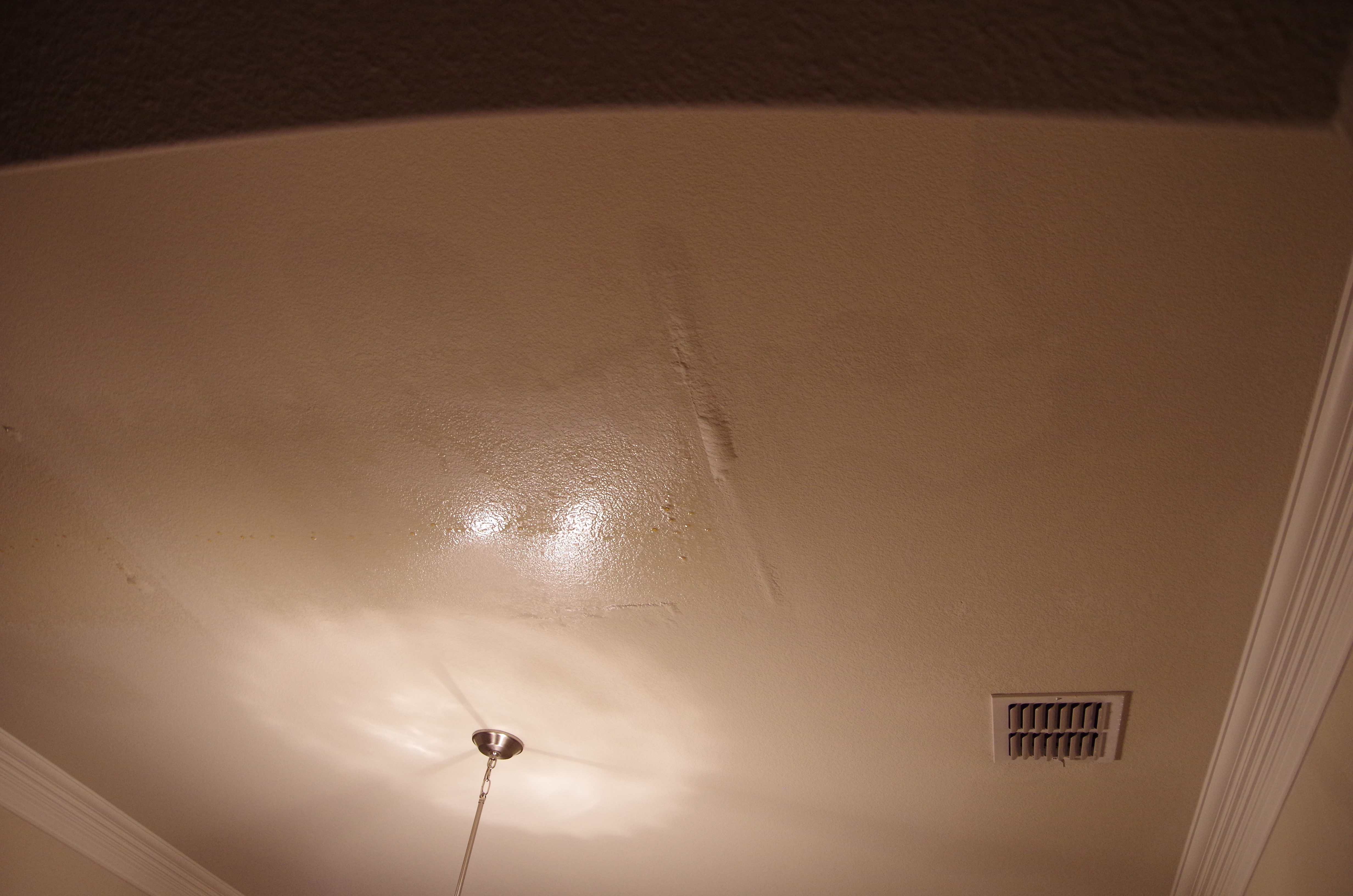 Living Room ceiling water damage - Dalworth Restoration