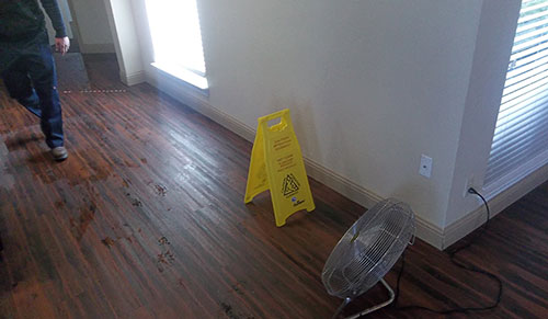 Wood floor cleaning