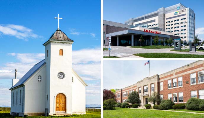 Collage of commercial properties