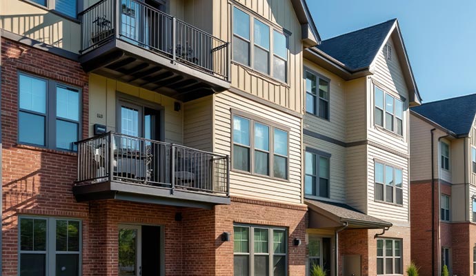 Exterior view of a modern multifamily property