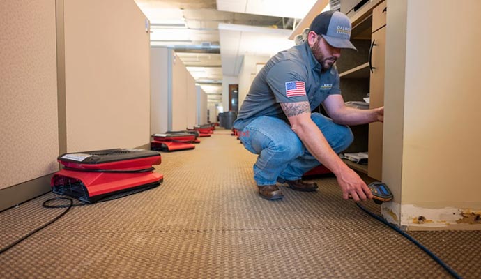 Commercial water damage restoration