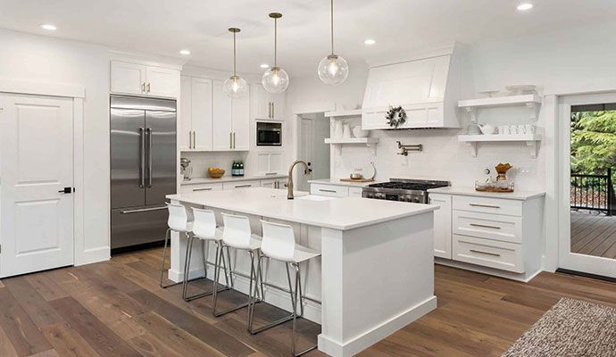 Clean cabinet in modern kitchen Clean cabinet in modern kitchen