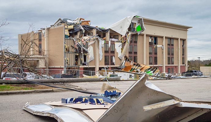 Disaster damaged property