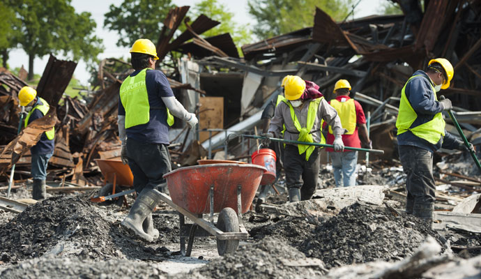 Commercial restoration job Disaster restoration project