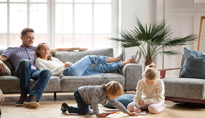 happy family enjoying together