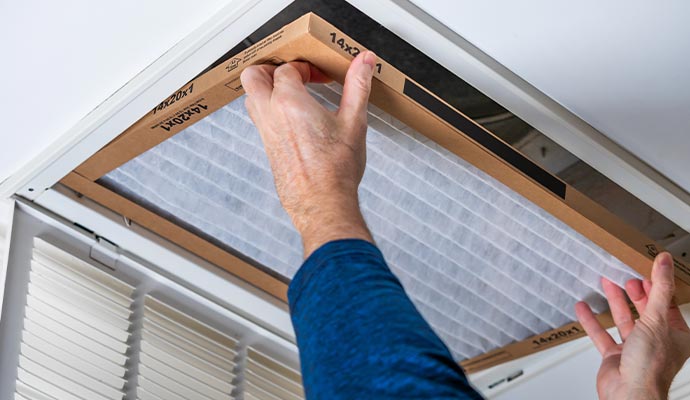 HVAC air filter replacement