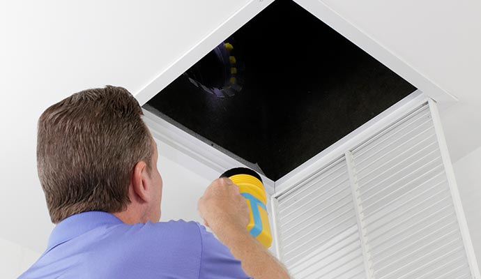Professional air duct inspection