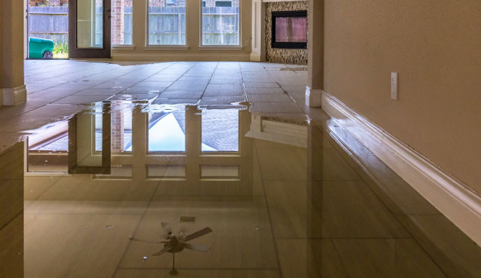Flood damaged floor