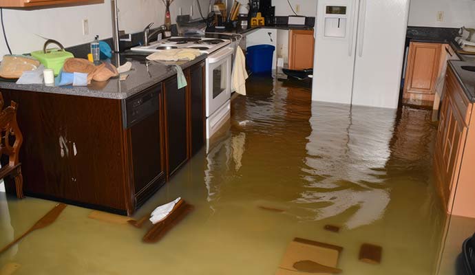Flood damaged room Flood damaged room
