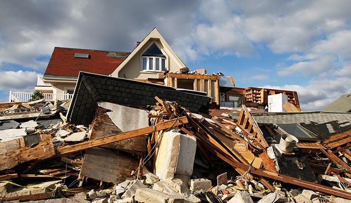 Hurricane dmaged house Hurricane dmaged house