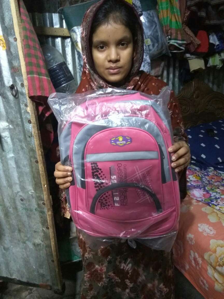nasrin received the bag