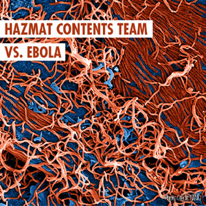 a view of the ebola strain enhanced with a microscope