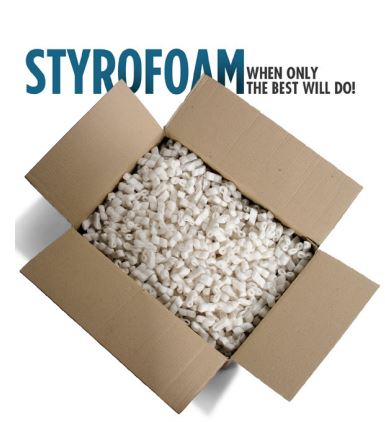 Styrofoam styrofoam in a box