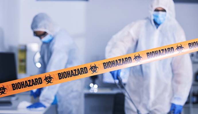 Professional biohazard cleaning service