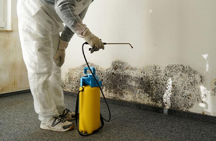 Mold is remedied by professionals.
