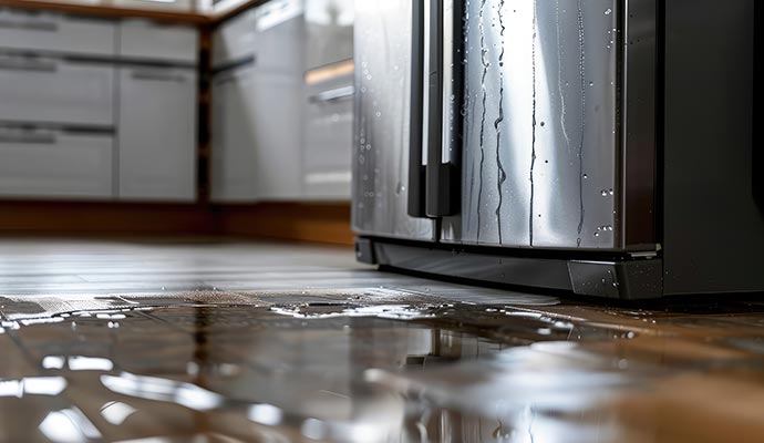 Refrigerator leaking water