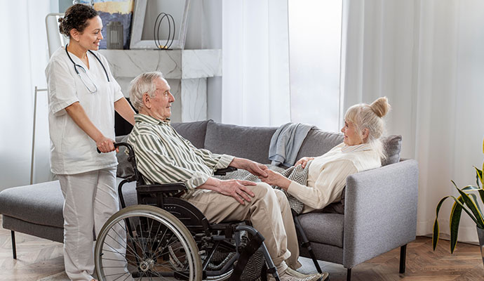 Senior Couple Holding Hands