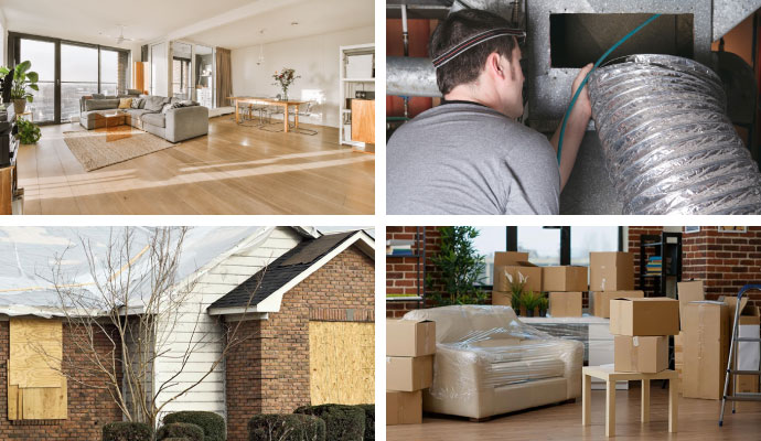 Home maintenance services collage