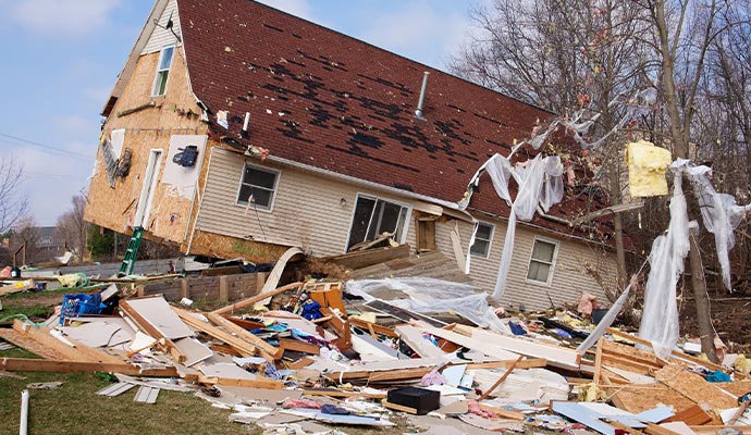 Tornado damaged property