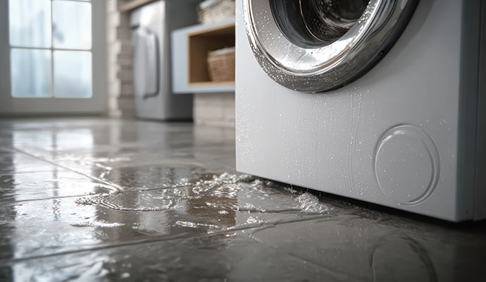 Washing machine leaking soapy water