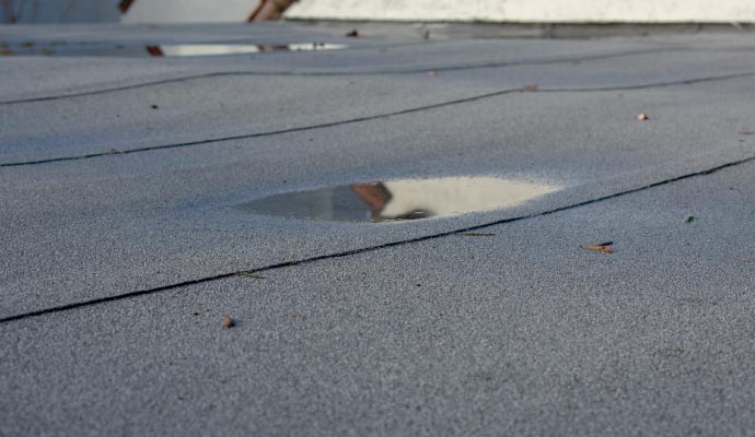 Leak on a flat roof
