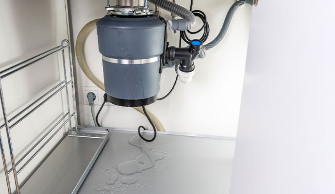 Leaky garbage disposal