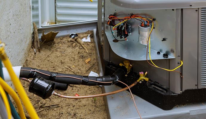 Outdoor AC unit line