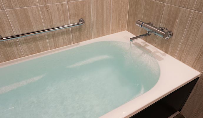 Overflowing bathroom tub