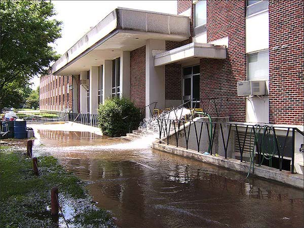 Flooding damage to Northeastern Oklahoma A&M